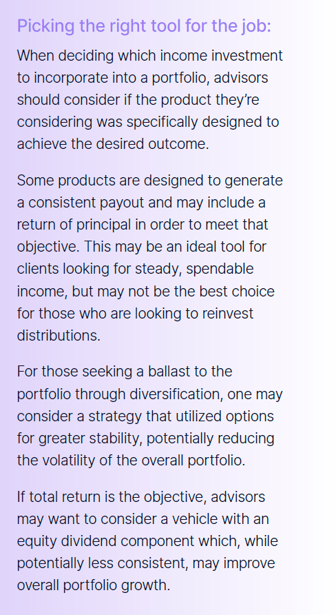 Which income investment to incorporate into a portfolio
