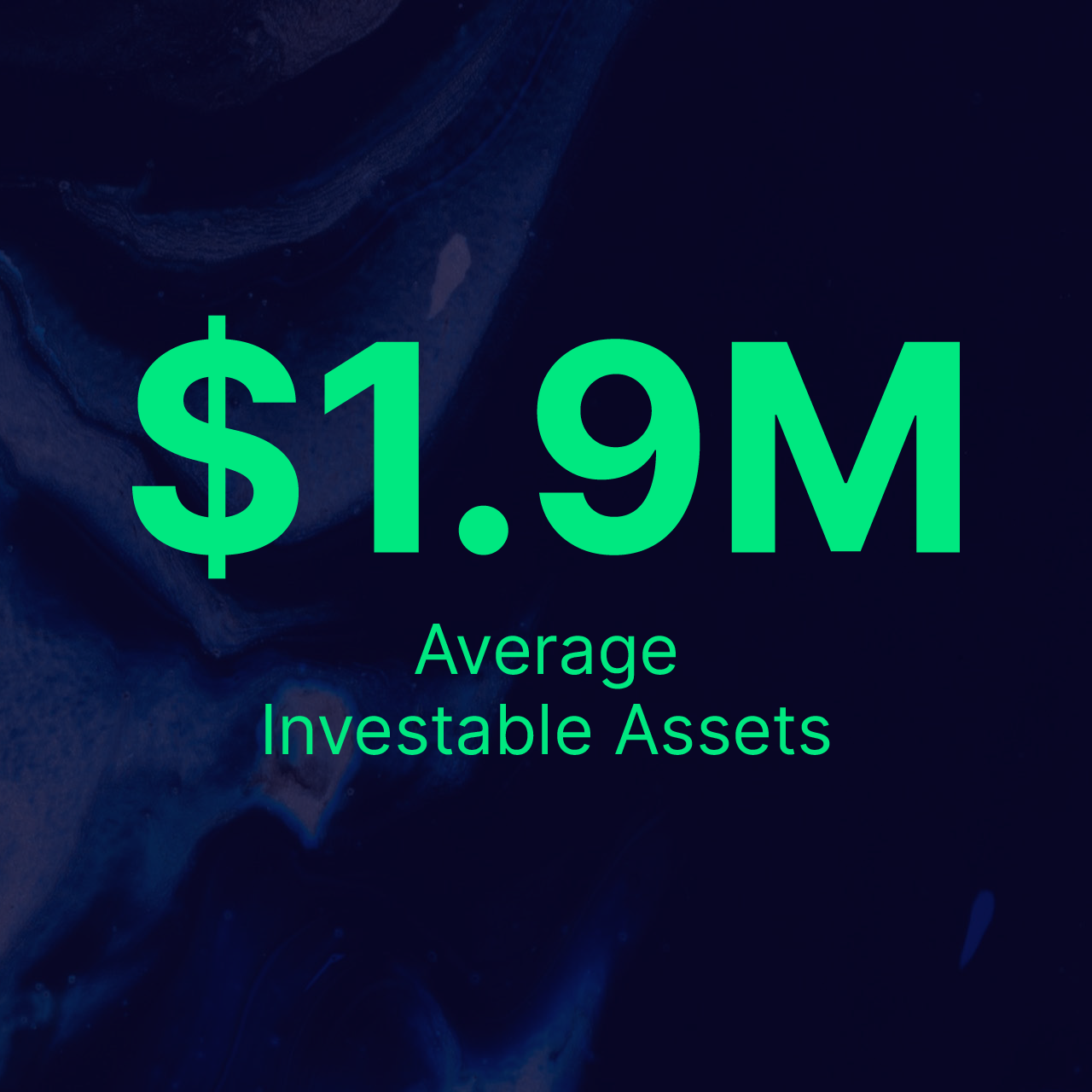 $1.9M Average Investable Assets