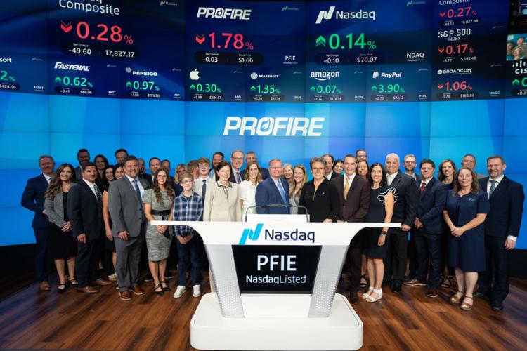 Profire Energy rings the Nasdaq stock market closing bell on August 20, 2024.