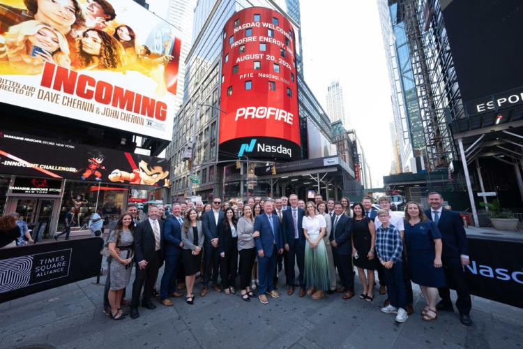 Profire Energy rings the Nasdaq stock market closing bell on August 20, 2024.