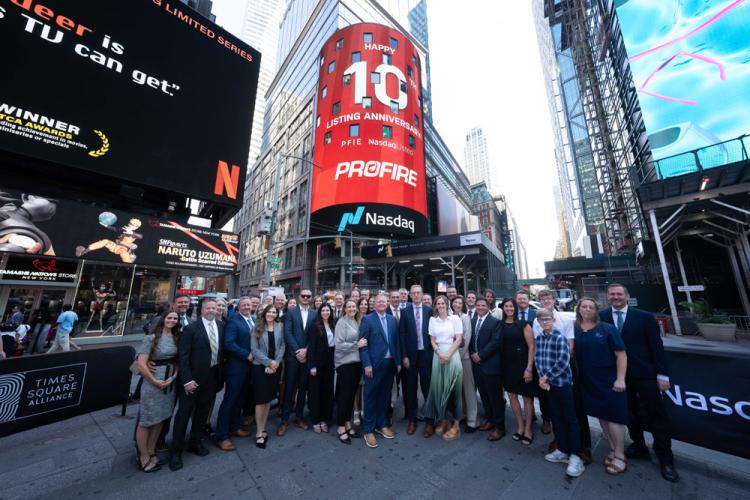 Profire Energy rings the Nasdaq stock market closing bell on August 20, 2024.