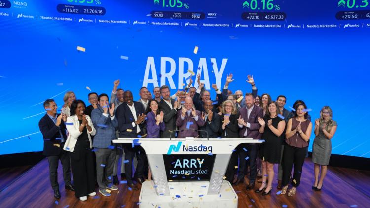 ARRAY Technologies rings the Nasdaq stock market closing bell on August 28, 2025.
