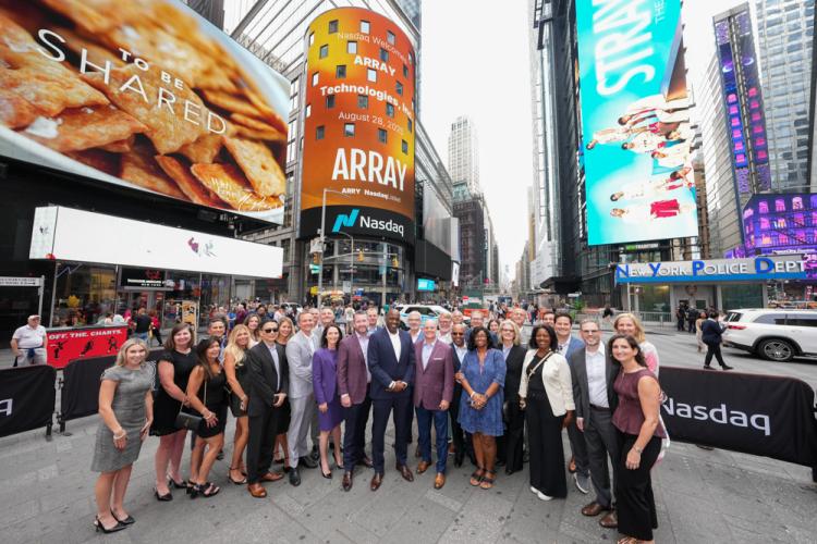 ARRAY Technologies rings the Nasdaq stock market closing bell on August 28, 2025.