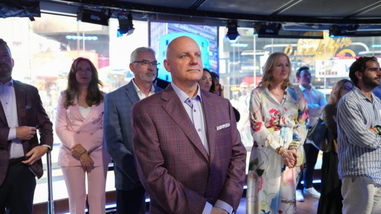 ARRAY Technologies rings the Nasdaq stock market closing bell on August 28, 2025.