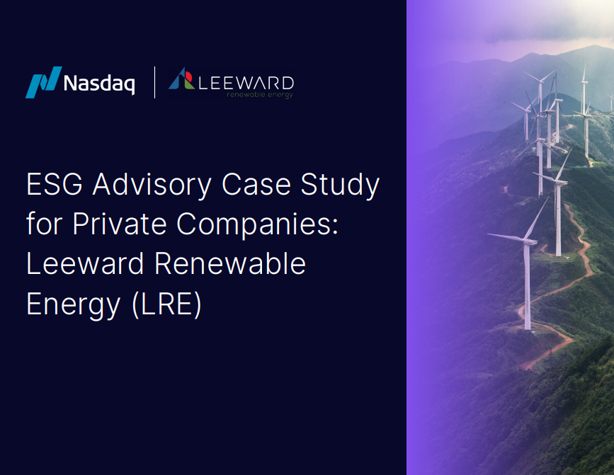 ESG Advisory Program Leeward Energy Case Study Cover Image